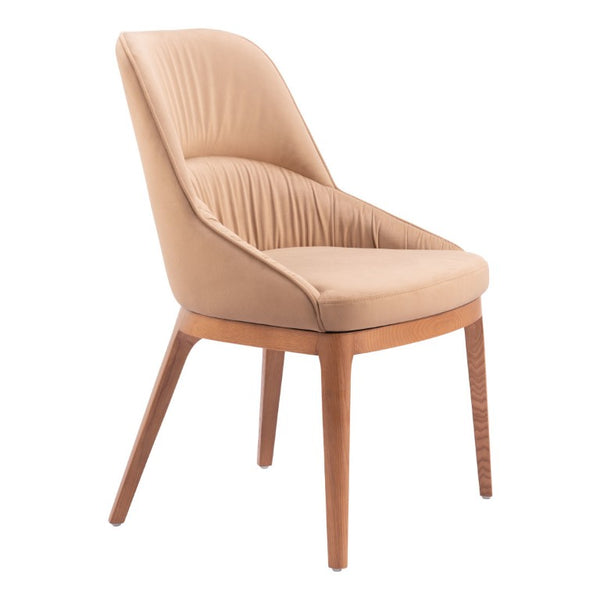 Set of Two Modern Steel Frame Upholstered Dining Side Chairs for Stylish Contemporary Homes