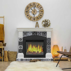 Homeroots 12" Black, White & Gray Mosaic Peel And Stick Tiles - Versatile Decor For Stylish Room Transformations 12" X 12" Vinyl 555888