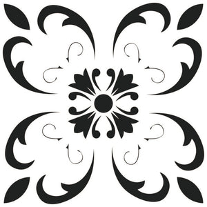 Homeroots 12" Black And White Delia Peel And Stick Tiles - Versatile, Removable Decor For Any Room Makeover! 12" X 12" Vinyl 555891