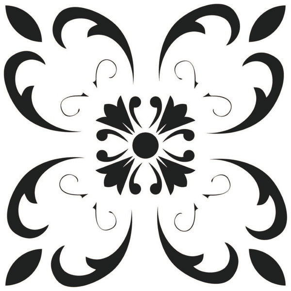 Homeroots 12" Black And White Delia Peel And Stick Tiles - Versatile, Removable Decor For Any Room Makeover! 12" X 12" Vinyl 555891