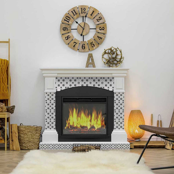 Homeroots 12" Black And White Lil Daisy Peel And Stick Removable Tiles – Versatile Decor For Every Room! 12" X 12" Vinyl 555895