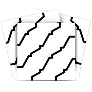 Homeroots 12" Xl Prism Peel And Stick Tiles - Versatile Black And White Design For Effortless Room Makeover! 12" X 12" Vinyl 555897