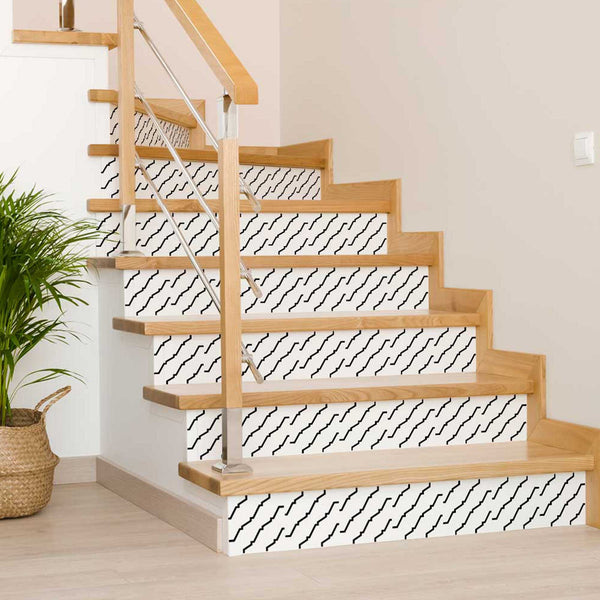 Homeroots 12" Xl Prism Peel And Stick Tiles - Versatile Black And White Design For Effortless Room Makeover! 12" X 12" Vinyl 555897