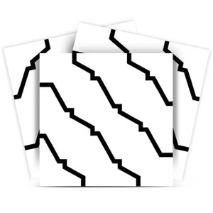 Homeroots 12" Xl Prism Peel And Stick Tiles - Versatile Black And White Design For Effortless Room Makeover! 12" X 12" Vinyl 555897