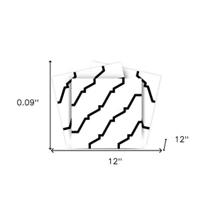 Homeroots 12" Xl Prism Peel And Stick Tiles - Versatile Black And White Design For Effortless Room Makeover! 12" X 12" Vinyl 555897