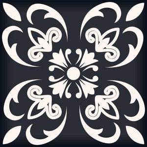 Homeroots 12" Black And White Quatro Peel And Stick Tiles – Versatile, Removable Decor For Any Room Makeover! 12" X 12" Vinyl 555903