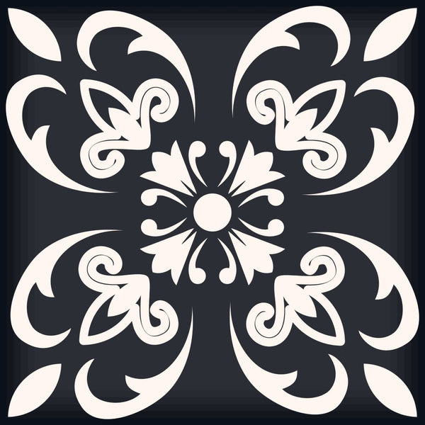 Homeroots 12" Black And White Quatro Peel And Stick Tiles – Versatile, Removable Decor For Any Room Makeover! 12" X 12" Vinyl 555903