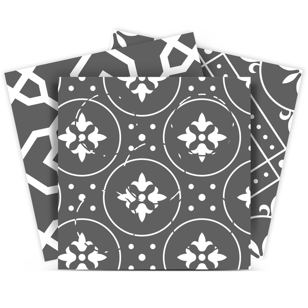 Homeroots 12" Gray And White Mosaic Peel And Stick Tile Stickers For Stylish Home Makeovers & Easy Decor 12" X 12" Vinyl 555905