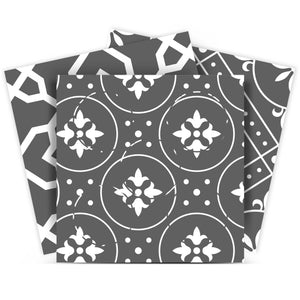 Homeroots 12" Gray And White Mosaic Peel And Stick Tile Stickers For Stylish Home Makeovers & Easy Decor 12" X 12" Vinyl 555905