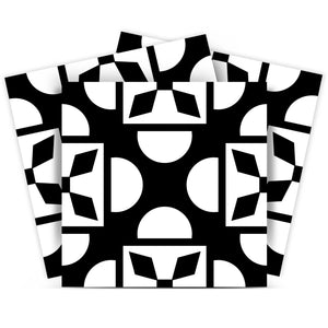 Homeroots 12" Black And White Coli Peel And Stick Tiles - Versatile Decorative Stickers For Home Makeover 12" X 12" Vinyl 555907