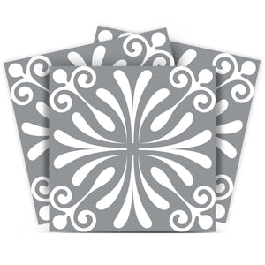 Homeroots 12" Gray And White Spire Peel And Stick Tiles - Easy Removable Decor For Stylish Home Makeovers! 12" X 12" Vinyl 555909