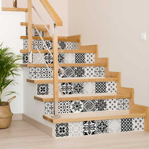 Homeroots 12" Black, White & Gray Bella Peel And Stick Tiles - Easy Diy Decor For Any Room Makeover! 12" X 12" Vinyl 555910