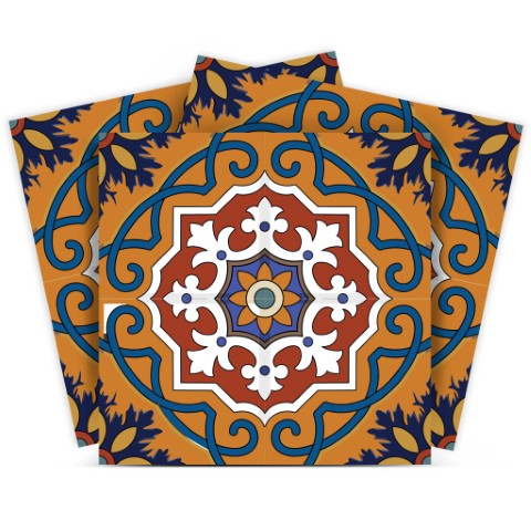 Homeroots 12" X 12" Old World Ole Peel And Stick Tiles - Transform Your Space With Colorful, Removable Designs! 12" X 12" Vinyl 555911