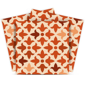 Homeroots 12" X 12" Terra Cotta Tango Peel And Stick Tiles - Vibrant, Removable Decor For Effortless Home Makeover 12" X 12" Vinyl 555912