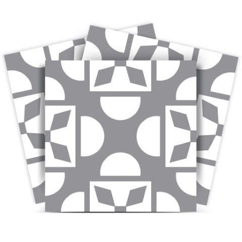 Homeroots 12" Light Gray And White Coli Peel And Stick Tiles - Transform Your Space With Easy Diy Decor! 12" X 12" Vinyl 555916