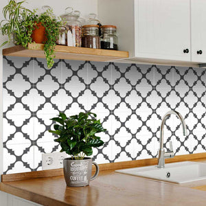 Homeroots 12" Peel And Stick Dark Gray And White Tri Tiles – Versatile Decorative Stickers For Home Makeover! 12" X 12" Vinyl 555917