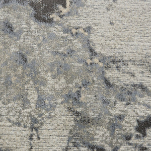 HomeRoots 9' Modern Abstract Area Rug in Gray, Black, and Ivory - Durable, Soft, and Stylish for Any Room 9' X 13' 555918