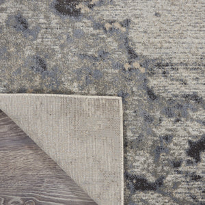HomeRoots 9' Modern Abstract Area Rug in Gray, Black, and Ivory - Durable, Soft, and Stylish for Any Room 9' X 13' 555918