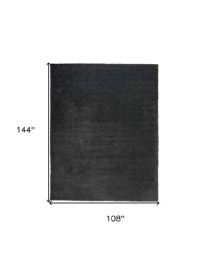 Homeroots 9' X 12' Gray Shag Area Rug  Polypropylene 555936