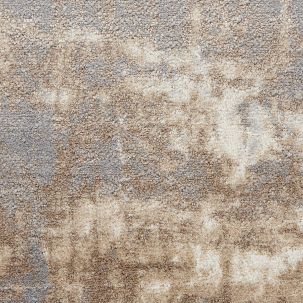 HomeRoots 9' Gray and Ivory Abstract Area Rug - Durable, Stain-Resistant Design for Modern Living Spaces 9' X 12' 555943