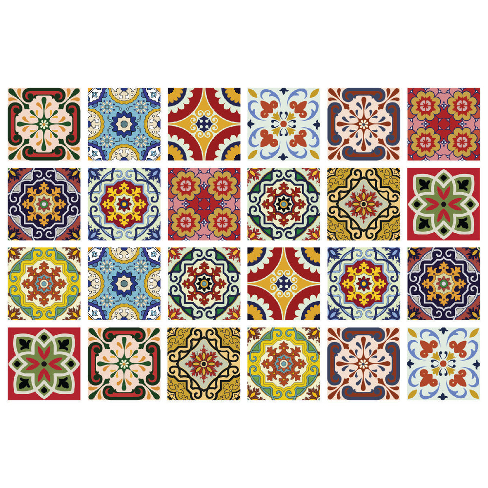 Homeroots 12" X 12" Multi-color Mediterra Mosaic Peel And Stick Tiles For Effortless Home Makeovers Today! 12" X 12" Vinyl 555953