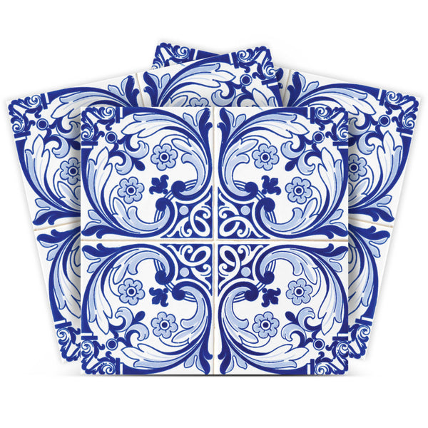 Homeroots 12" Blue Cloud Peel And Stick Tiles - Versatile Decor For Home Makeovers, Easy To Apply & Remove! 12" X 12" Vinyl 555960