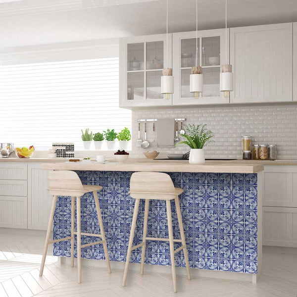 Homeroots 12" Blue Cloud Peel And Stick Tiles - Versatile Decor For Home Makeovers, Easy To Apply & Remove! 12" X 12" Vinyl 555960