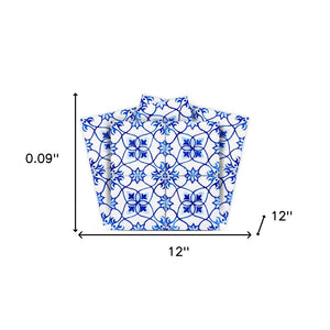 Homeroots 12" Blue Micro Peel And Stick Removable Tiles - Vibrant, Easy-to-apply Decor For Any Room Makeover! 12" X 12" Vinyl 555964