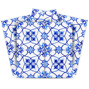 Homeroots 12" Blue Micro Peel And Stick Removable Tiles - Vibrant, Easy-to-apply Decor For Any Room Makeover! 12" X 12" Vinyl 555964