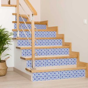 Homeroots 12" Blue Micro Peel And Stick Removable Tiles - Vibrant, Easy-to-apply Decor For Any Room Makeover! 12" X 12" Vinyl 555964