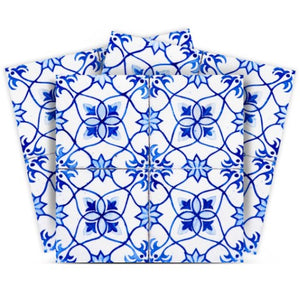 Homeroots 12" Blue Micro Peel And Stick Removable Tiles - Vibrant, Easy-to-apply Decor For Any Room Makeover! 12" X 12" Vinyl 555964