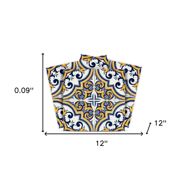 Homeroots 12" X 12" Neutral Gina Peel And Stick Tile - Vibrant, Removable Stickers For Versatile Home Décor 12" X 12" Vinyl 555967