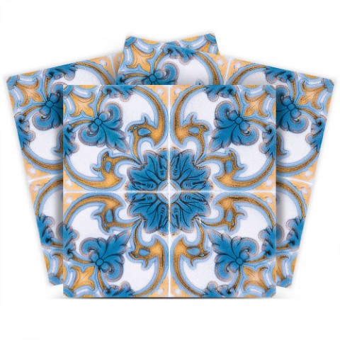 Homeroots 12" Teal Taupe Sia Removable Peel And Stick Tiles - Versatile, Colorful Décor For Any Space! 12" X 12" Vinyl 555973