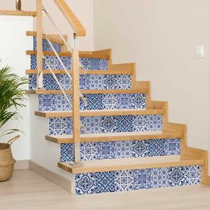 Homeroots 12" Azul Multi Mosaic Peel And Stick Tiles - Vibrant, Easy To Apply Decals For Your Home Decor Needs! 12" X 12" Vinyl 555980