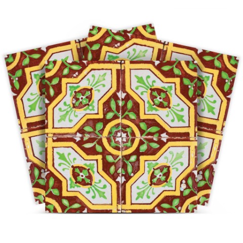 Homeroots 12" Yellow And White Gloria Removable Peel And Stick Tiles - Colorful, Versatile Décor For Any Room! 12" X 12" Vinyl 555983