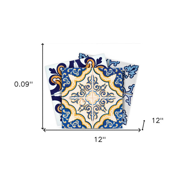 Homeroots 12" Kyla Multi Mosaic Peel And Stick Tile Stickers - Vibrant, Removable Décor For Any Space! 12" X 12" Vinyl 555987