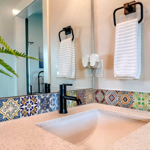 Homeroots 12" Kyla Multi Mosaic Peel And Stick Tile Stickers - Vibrant, Removable Décor For Any Space! 12" X 12" Vinyl 555987