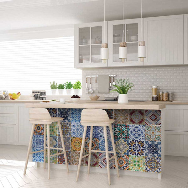 Homeroots 12" Kyla Multi Mosaic Peel And Stick Tile Stickers - Vibrant, Removable Décor For Any Space! 12" X 12" Vinyl 555987