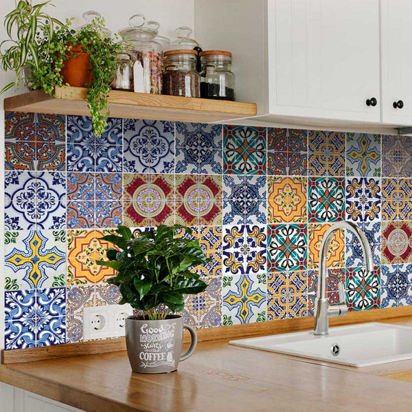 Homeroots 12" Addina Multi Mosaic Peel And Stick Tiles – Vibrant, Easy-apply Décor For Any Room Makeover! 12" X 12" Vinyl 555988