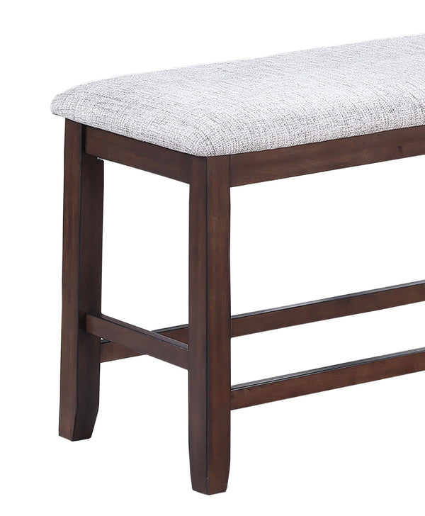 English Elm Contemporary 6Pc Counter Height Dining Set With Lift-Top Table, Storage Bench & Ladder-Back Chairs B011S01894