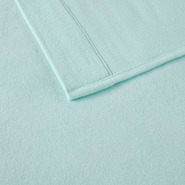 English Elm 3 Pcs Twin Xl Sheet Set - Cozy Aqua Microfleece For Ultimate Comfort, Easy Care & Warmth B035P319753