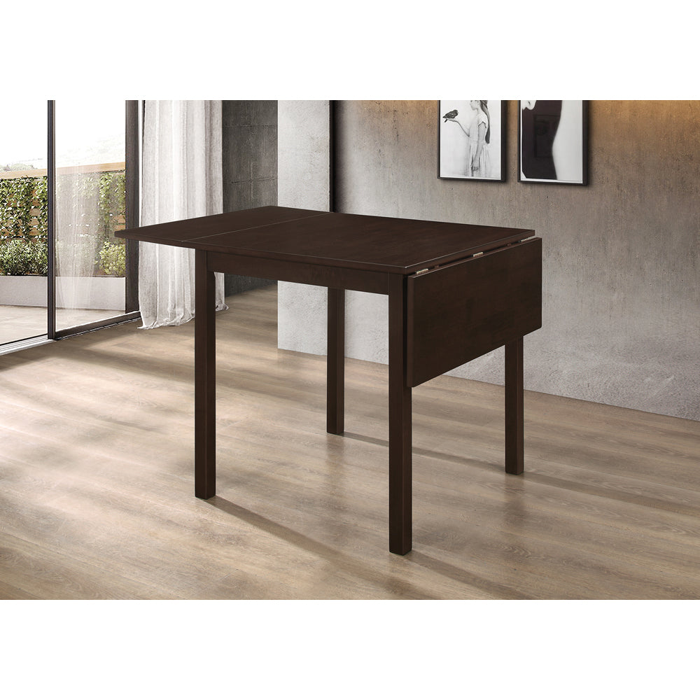 English Elm Rectangular Wooden Dining Table with Slim Tapered Legs, Beveled Top and Durable Rubberwood Finish Cappuccino B016P369789