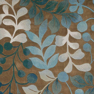 HomeRoots 8' Brown Botanical Leaves Area Rug - Durable, Stain-Resistant, Perfect for Homes with Kids & Pets 5' X 8' 556015