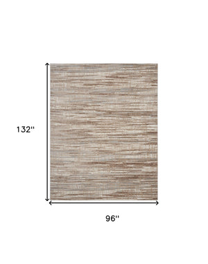 Homeroots 8' X 11' Ivory And Gray Abstract Non Skid Area Rug  Polypropylene 556023