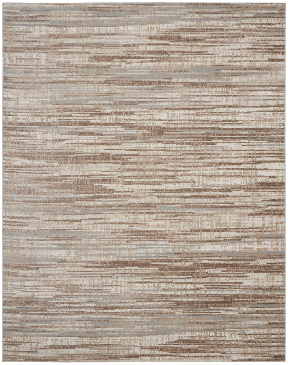 Homeroots 8' X 11' Ivory And Gray Abstract Non Skid Area Rug  Polypropylene 556023