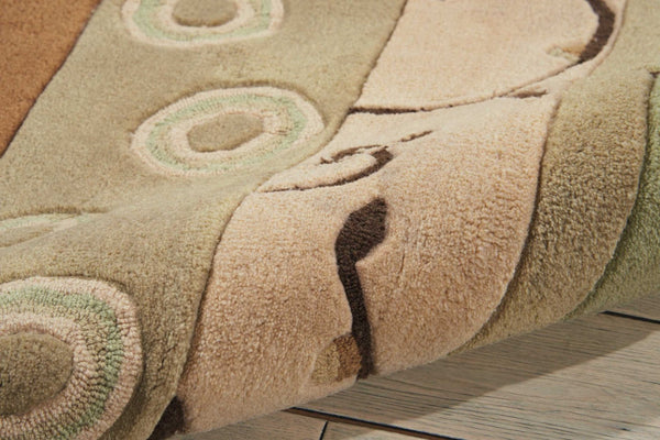 HomeRoots 7' Contemporary Floral Vines Area Rug in Black, Gray & Tan - Stain-Resistant, Durable & Stylish 556036