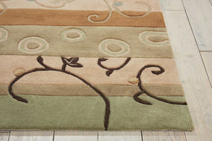 HomeRoots 7' Contemporary Floral Vines Area Rug in Black, Gray & Tan - Stain-Resistant, Durable & Stylish 556036