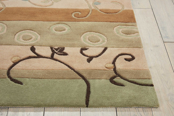 HomeRoots 7' Contemporary Floral Vines Area Rug in Black, Gray & Tan - Stain-Resistant, Durable & Stylish 556036