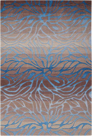 Homeroots 7' X 9' Beige Abstract Area Rug  Polyester 556057