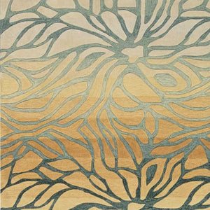 HomeRoots 8' Tan and Gray Abstract Area Rug - Modern, Durable, and Stylish Addition for Family Spaces 8' X 11' 556059